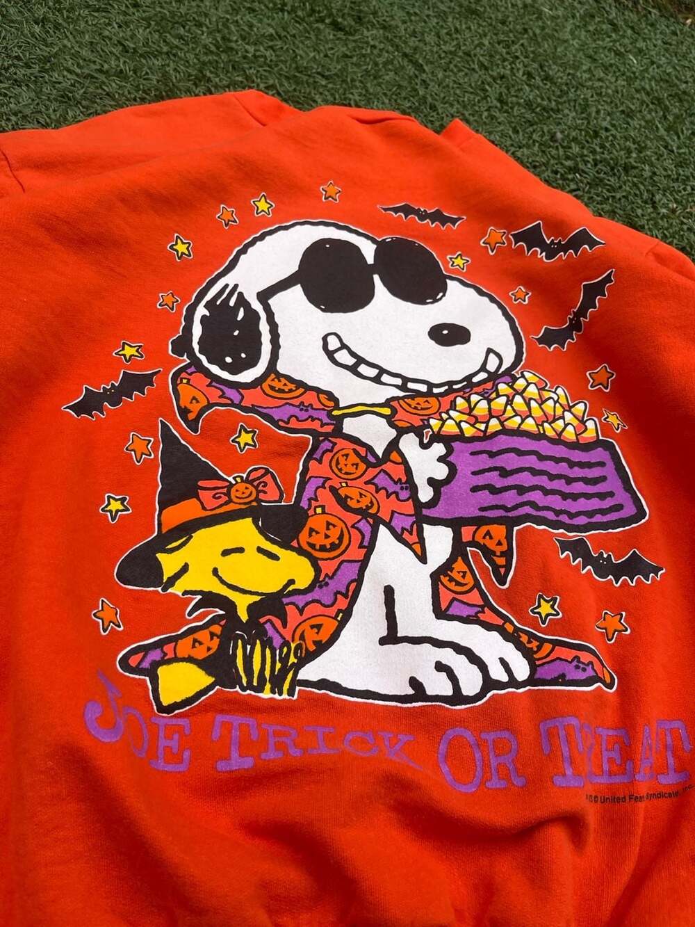 Vintage Peanuts Snoopy Joe Trick or Treat Halloween Crewneck Sweatshirt - Picture 3 of 6